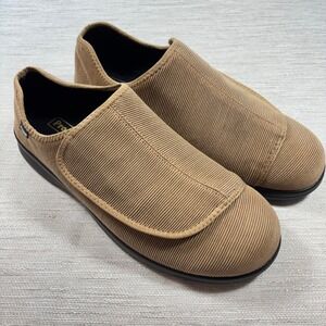 Propet Mens Cush N Foot Corduroy Adjustable Strap Comfort Slippers‎ Size 15M